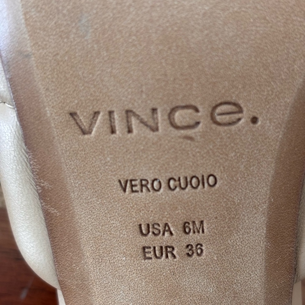 VINCE Tan Padded Slide Ceil City Sandals - Women's Size: 6M - Picture 5 of 9